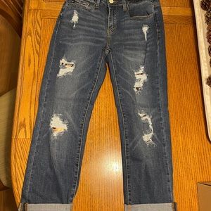 NWOT W7/27 KanCan Distressed Cheetah Jeans